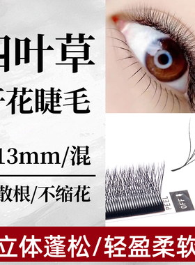四叶草嫁接睫毛开花睫毛三叶草升级版睫毛超软自然青睫亮丽眼睫毛