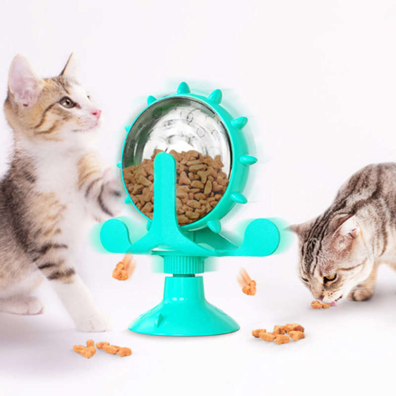 猫咪狗狗投食器滚轮旋转漏食器宠物玩具解闷自嗨用品钱滚轮神器