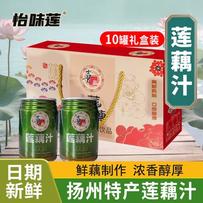 宝应莲藕汁怡味莲饮料10罐装礼盒