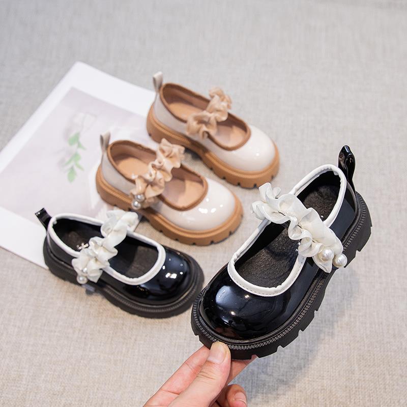 女童洋气厚底小皮鞋2025春
