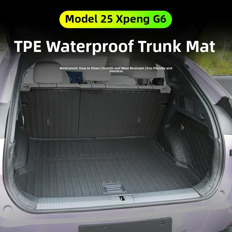 25款小鹏G6后备箱垫tpe防水全包尾箱垫 2025款小鹏G6汽车用品配件