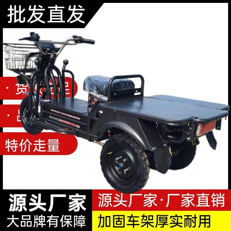 新款载重王电动三轮车载货快餐拉客快递爬坡王家用送货车