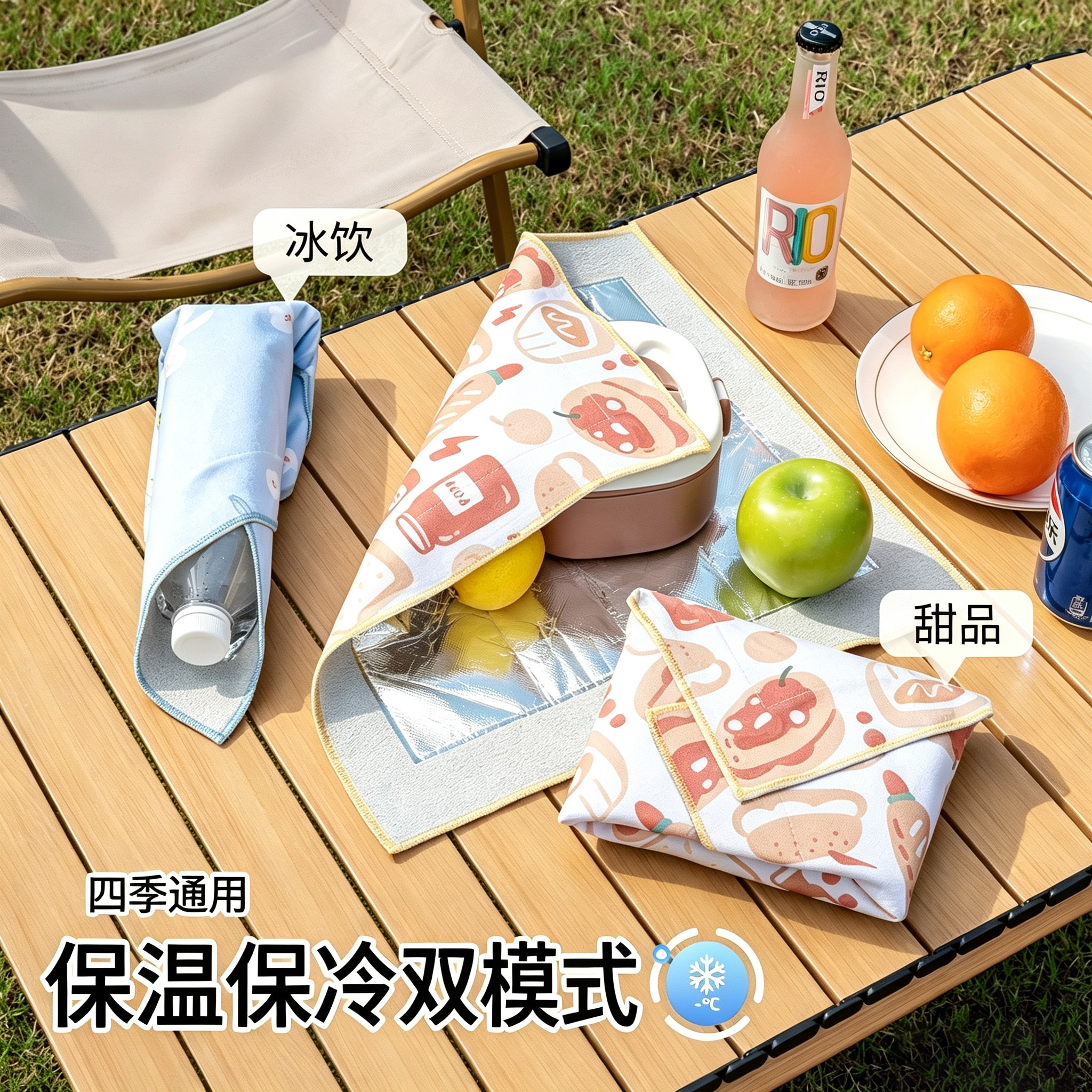 百贴布带铝箔保温锡纸自粘布饮料便当饭盒收纳包魔术贴包裹布保温