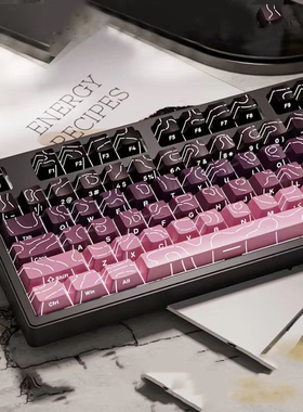 黑色等高线4.0蜘蛛网键帽磁轴适机械键盘美加狮mad68/vgn/ace60