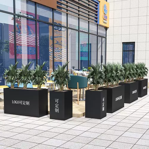 На открытом воздухе из нержавеющей стали искусство оцинкованная пластина цветочная коробка ящик для посадки наружная клоттер забор квадратный двор цветочный кровать цветочный танк