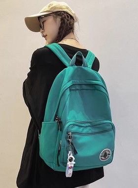 法国Fad Karan书包女大学生设计感小众初高中绿色大容量双肩包包