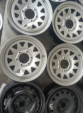 二手汽车铁制拆车钢圈轮毂1213 14 15 16 17寸八九成新全尺寸备胎