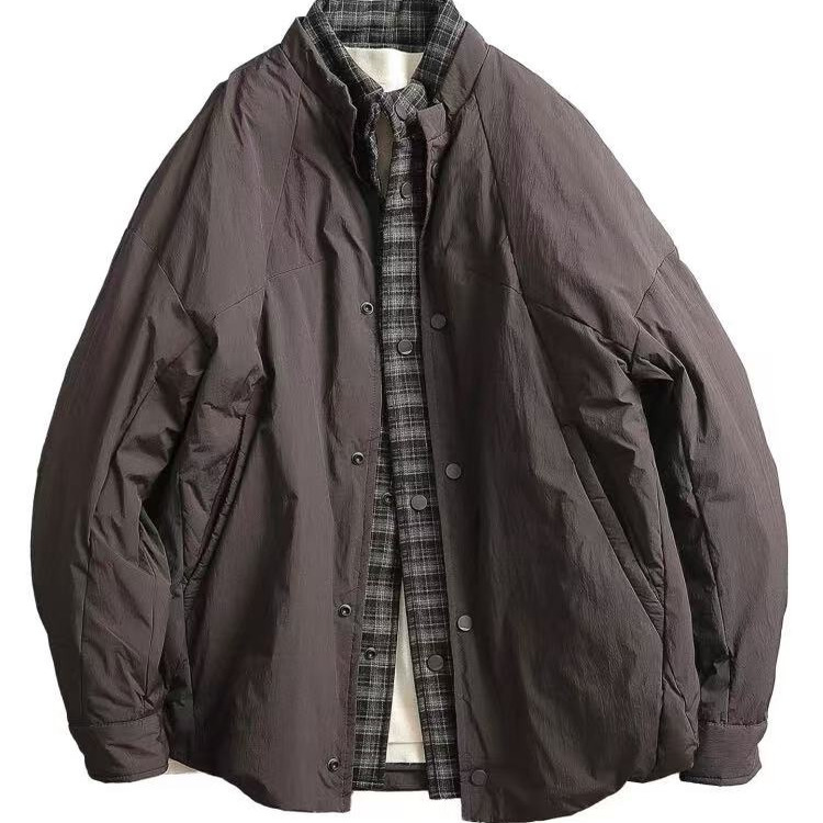 日式复古风立领羽绒服男夹克外套