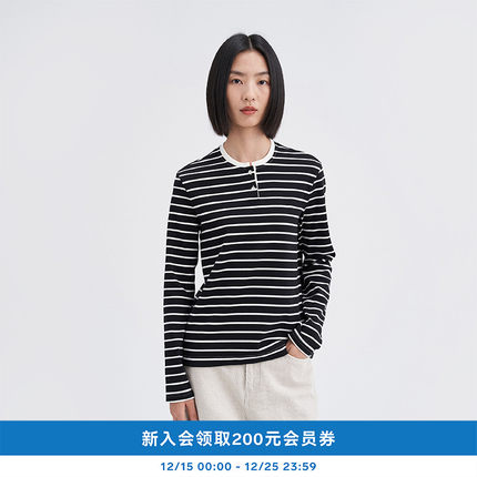 kleeklee25年秋季环保棉罗纹内搭小立领T恤 K0253TS08