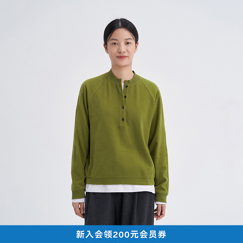 25年冬女装环保棉绒感小立领T恤