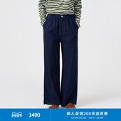 靛蓝休闲小个子百搭宽松直筒牛仔裤 klee klee25春夏女装 K0251PA29