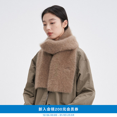 25年冬季原色貉绒长围巾