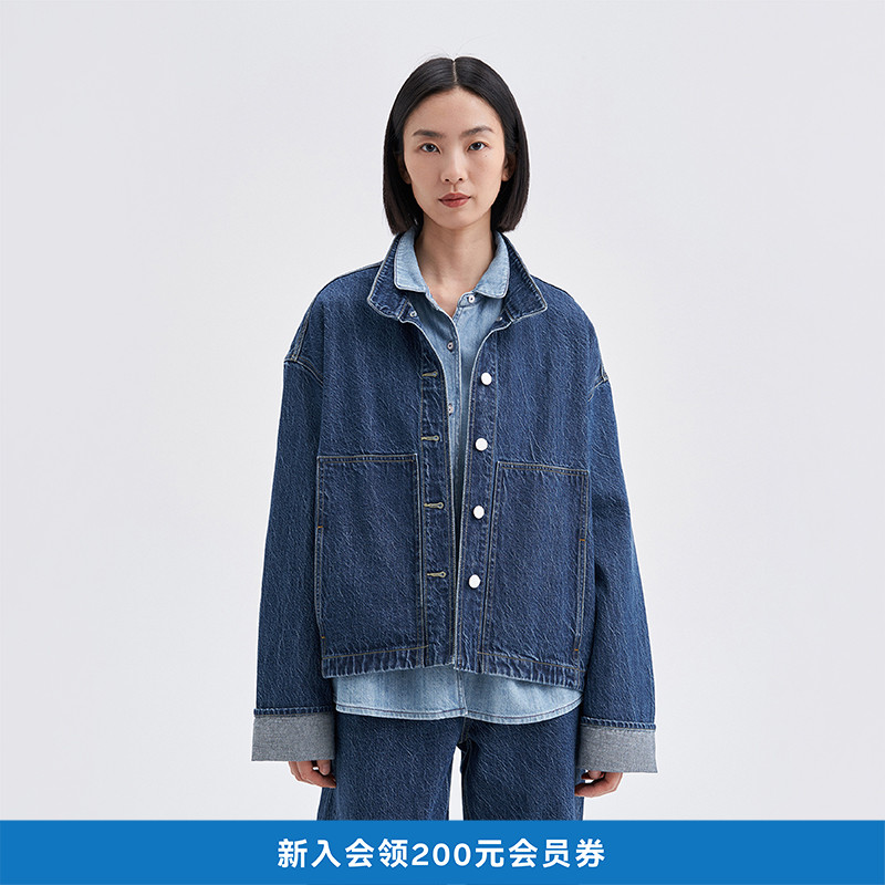 秋季环保棉无弹牛仔短夹克