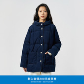 klee klee冬女装 高充绒量环保棉提花绒布休闲随性舒适好穿羽绒服