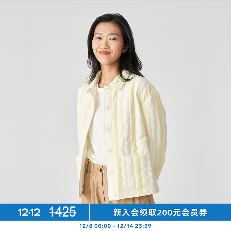 女士KleeKlee保棉条纹丝棉小袄