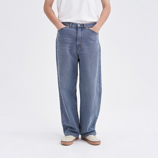 靛蓝染帆布直筒裤 男装 K1253PA09 klee25冬新款 klee