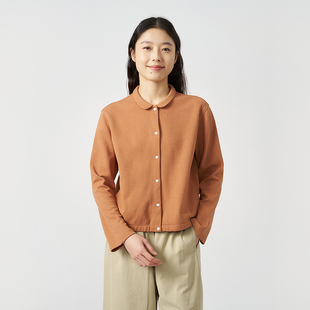 klee klee25春女装环保棉圈圈纱内搭针织开衫休闲外套K0251JA01