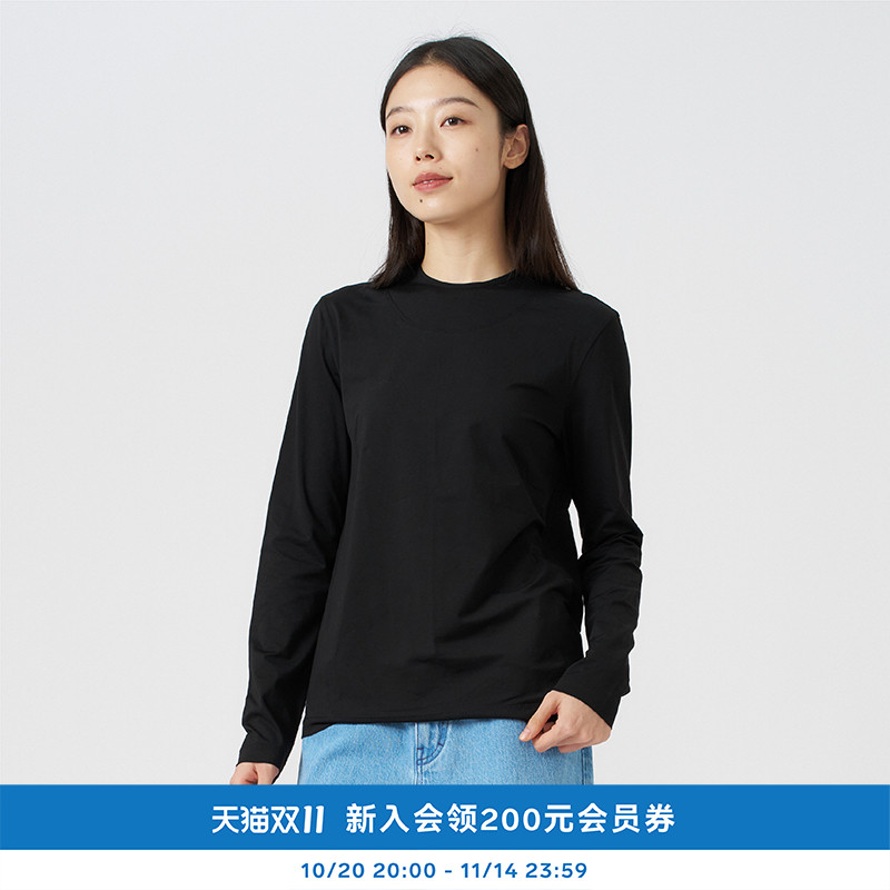 kleeklee弹力柔感半高领T恤