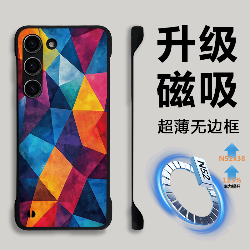 三星S超薄磨砂无边框个性创意壳