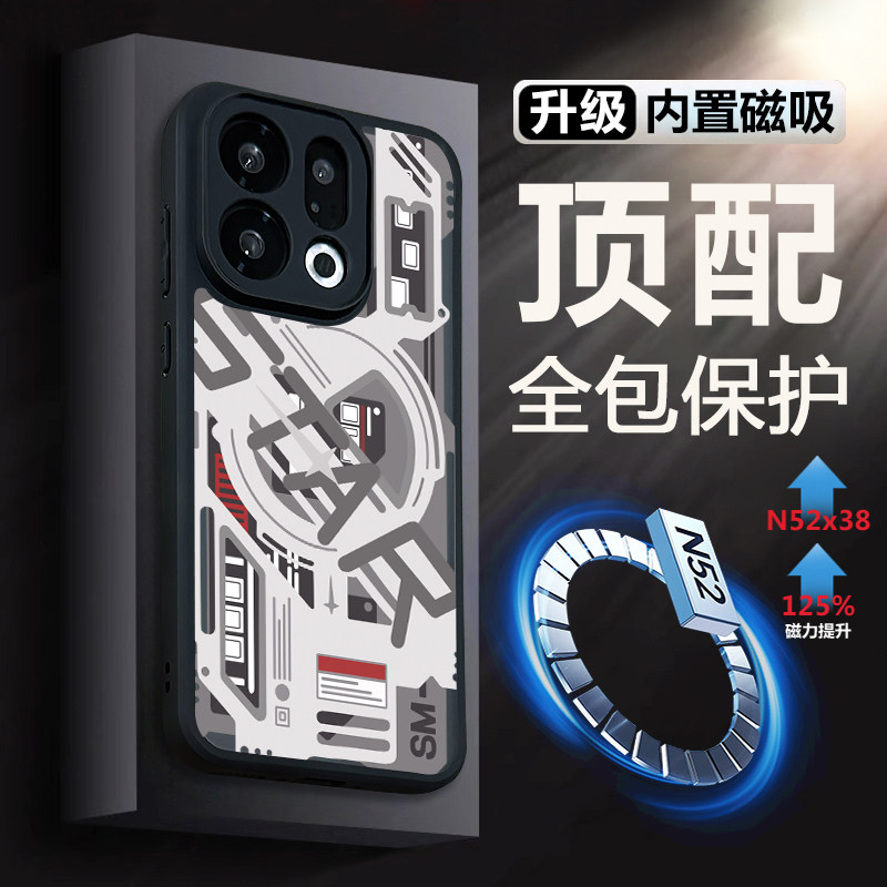 适用oppofindx9手机壳新款磁吸findx9spro保护套镜头盖全包防摔气囊x8高级感x9ultra男外6pro专用x9系列x7后