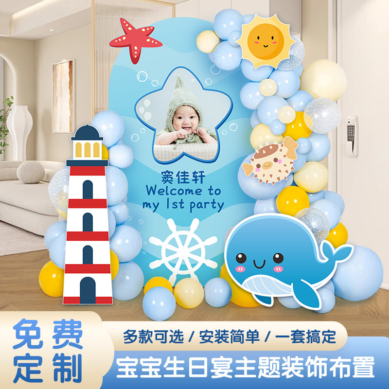 儿童生日卡通KT板背景墙图片