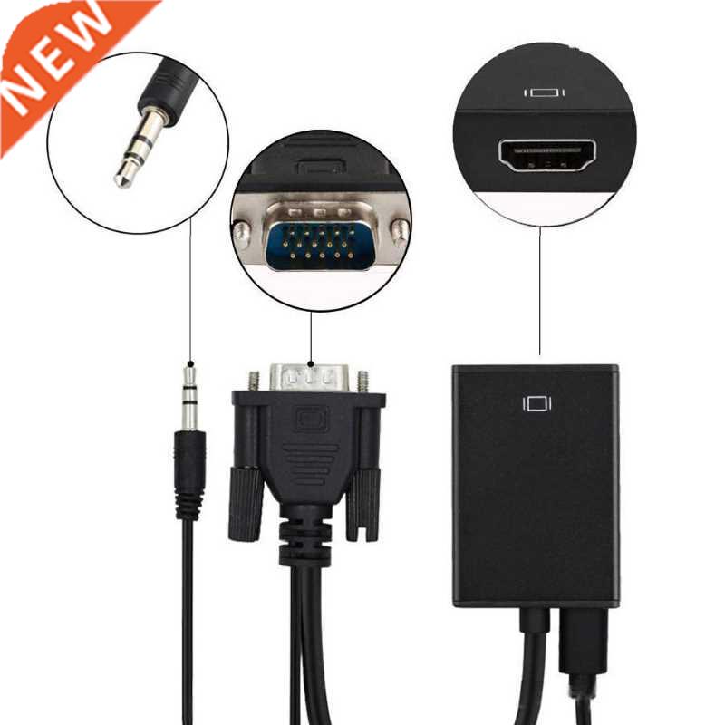 VGA Male To HDMI-compatile Female Adapter for PC Computer L