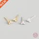 Clover Sterling Silver Stud Crystal 925 Ear Inlaid Geometric