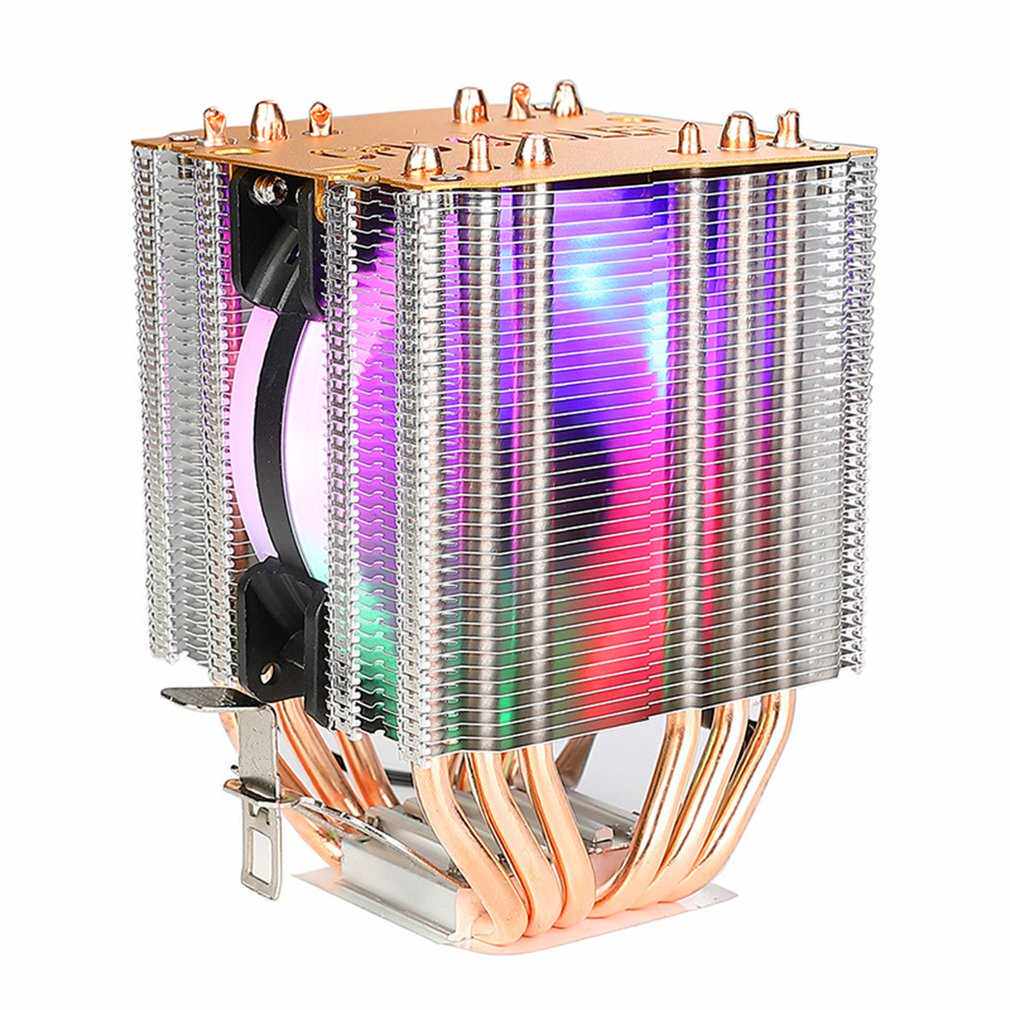 6 HEATPPES RGB CPU COOLER RADATOR SLENT 1366AMD X79 X58 C
