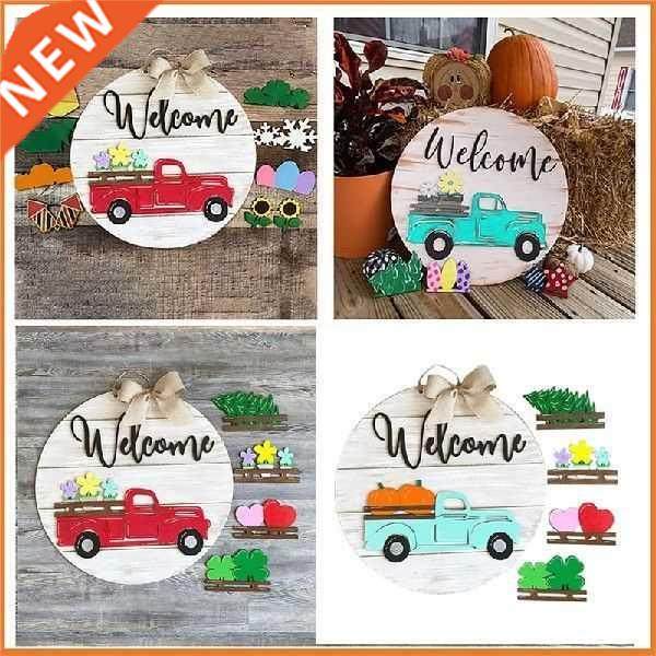car door hanger seasonal welcome sign with interchangeable