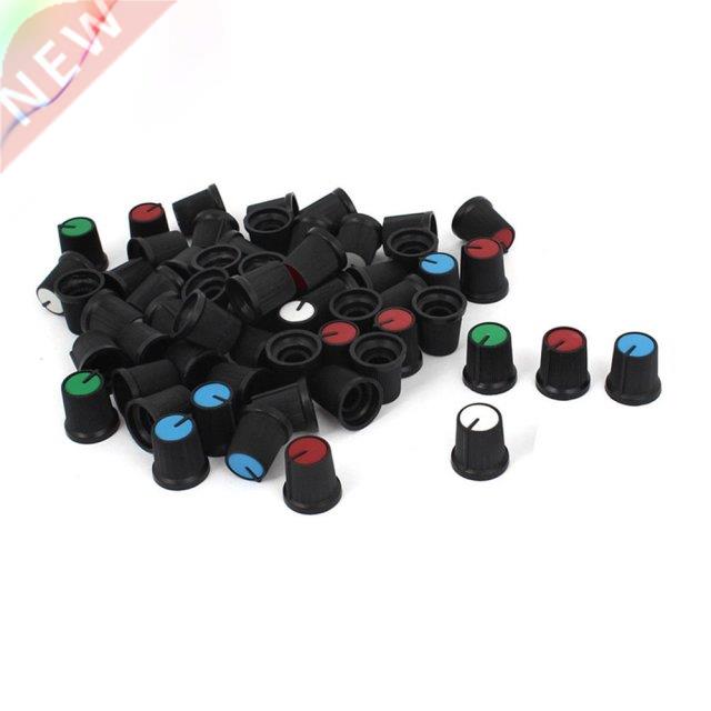 60 Pcs 6mm Knurled Shaft Assorted Color Potentiometer Rotary