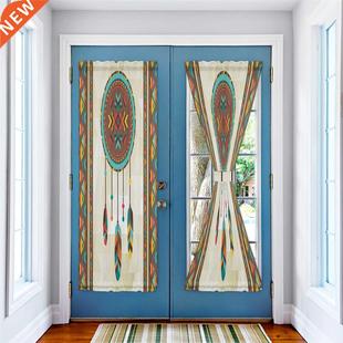 for Indian Living Door Ethnic Curtains Illustration Feather