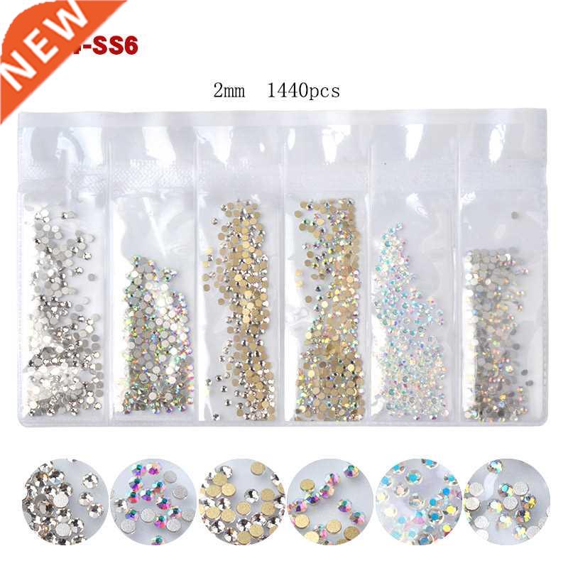 1 Pack SS3-SS20 Rhinestone Crystal Ab 3D Nail Art Gems Clear