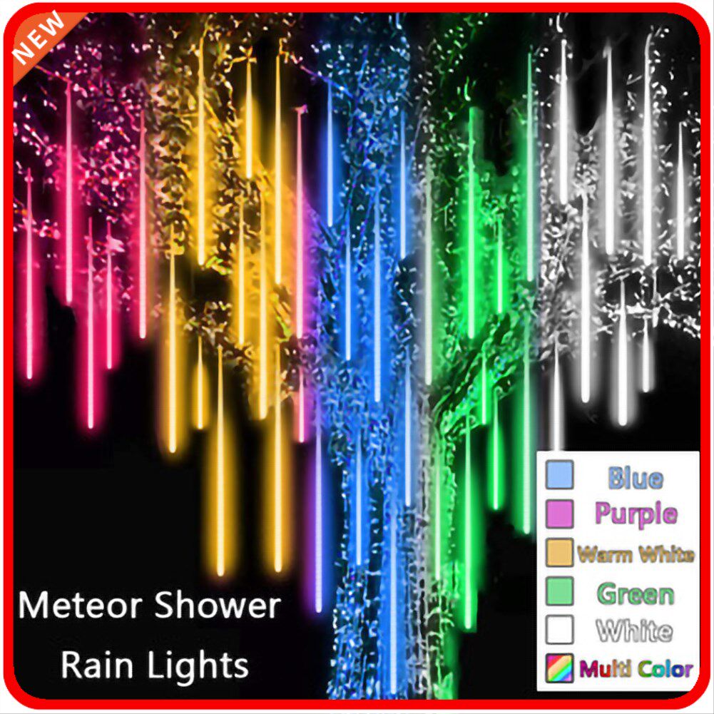 30 cm 8 tubes led meteor shower fairy lights outdoor waterpr