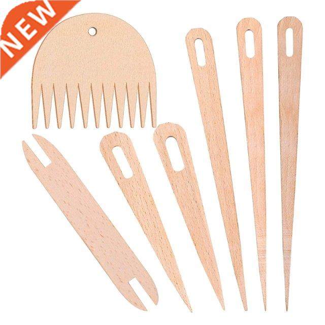 7pcs/set wooden hand weaving tools kit for diy tapery carp