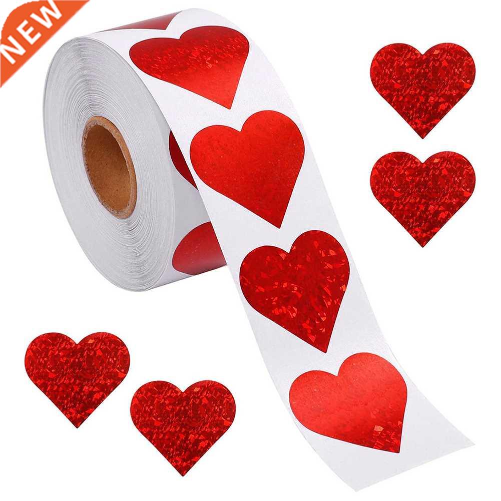 500pcs/roll Love Heart Shaped Label Sticker Scrapbooking Gif