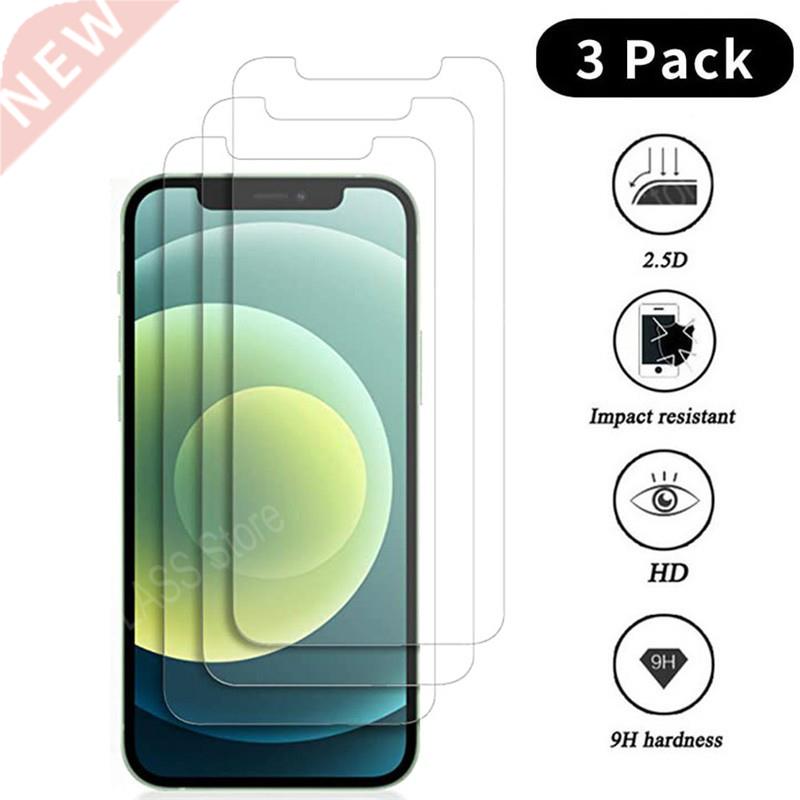 3PCS tive Glass on For iPhone 11 12 13 Mini Pro Max sc