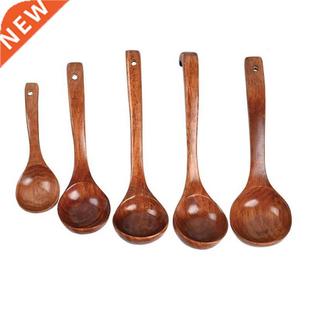 Spoons 5Pcs Soup Wood Wooden Ladle Natural
