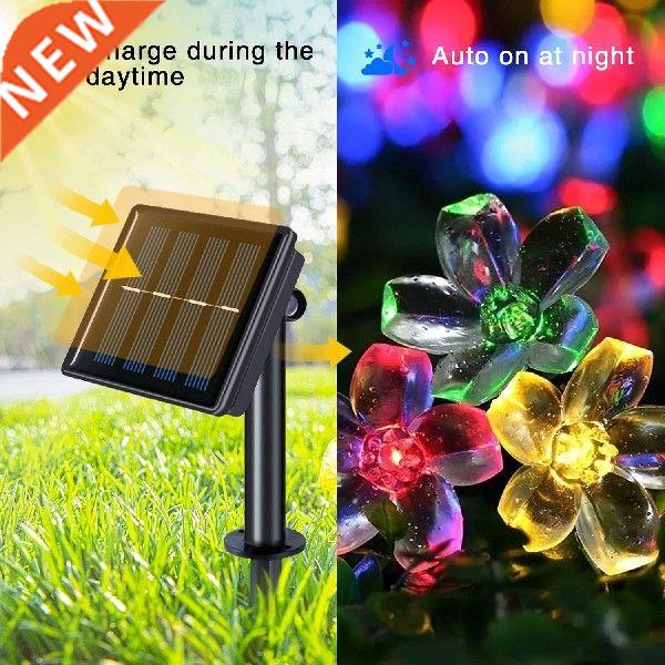 7M 50 LED Cherry Blossom Solar Light String Waterproof