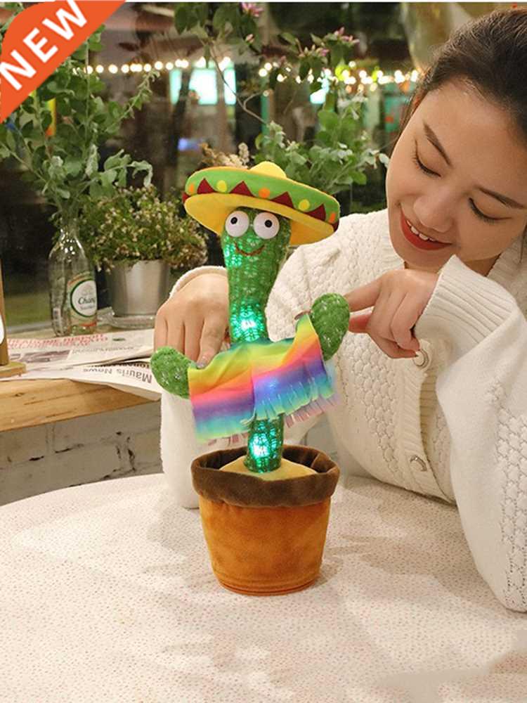 Talking Dancing Cactus Twisting Toy Can Sing and Swing USB E