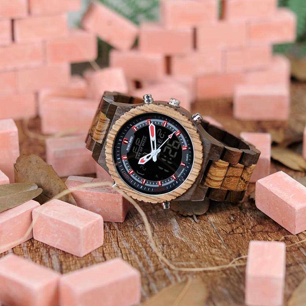 BOBO BRD ZEBRA WOODEN WATCHES MENS QUARTZ WRSTWATCH MALE