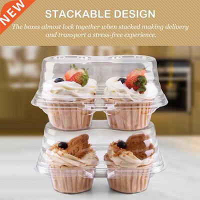 50Pcs Transparent Cake Boxes Mousse Dessert Cupcake Packing
