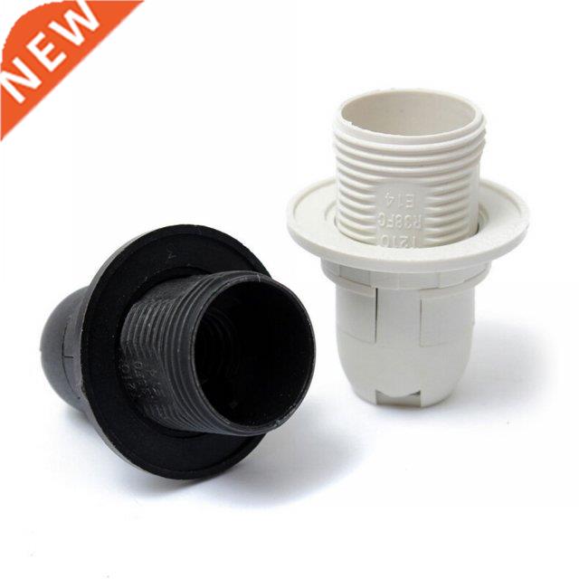 E14 Lamp Bulb Holder Edison Screw Cap Socket White/Black Pen