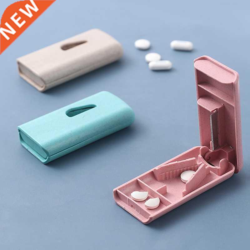 1pc Mini Portable Medicine Pill Holder Tablet Cutter Splitte