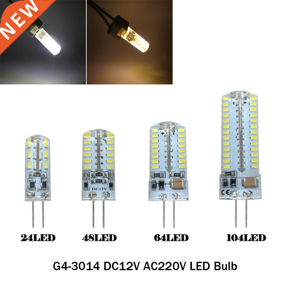 10pcs/lot G4 Led Bulb DC12V 220V 3014 SMD 24/48/64/104Leds 1