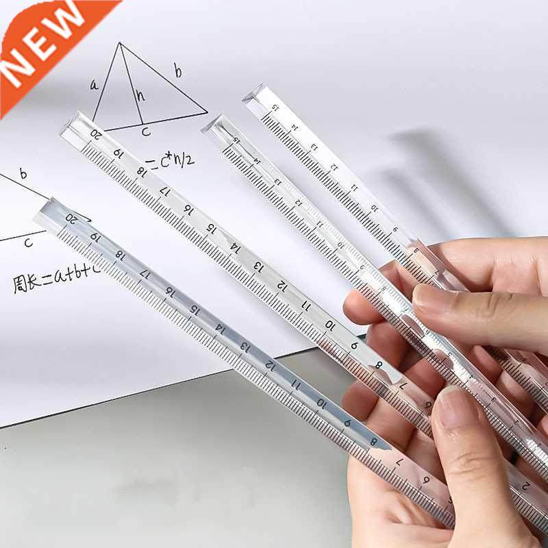 15cm /20 cm simple transparent triangular straight ruler kaw