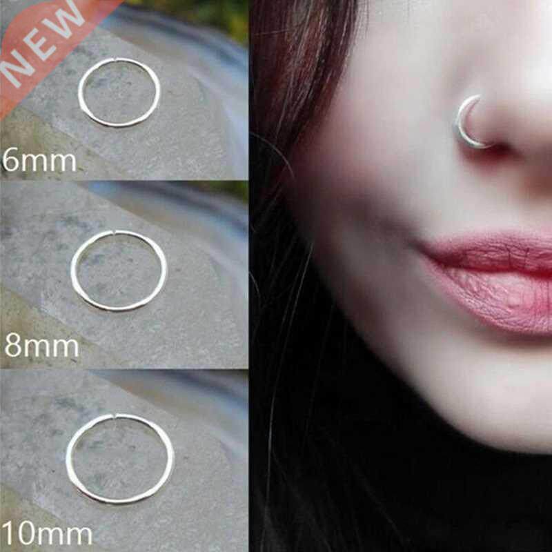 steel thin small nose ring hoop cartilage piercing studs san
