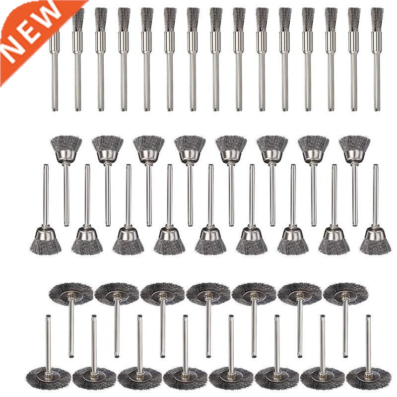 90Pcs Wire Brushes Set Steel Wire Wheels Pen-Shape Bowl-Shap