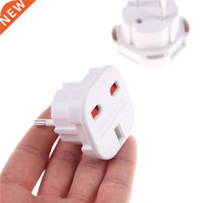 2 pcs UK To EU Plug Adapter Socket Plug Converter Travel Ele