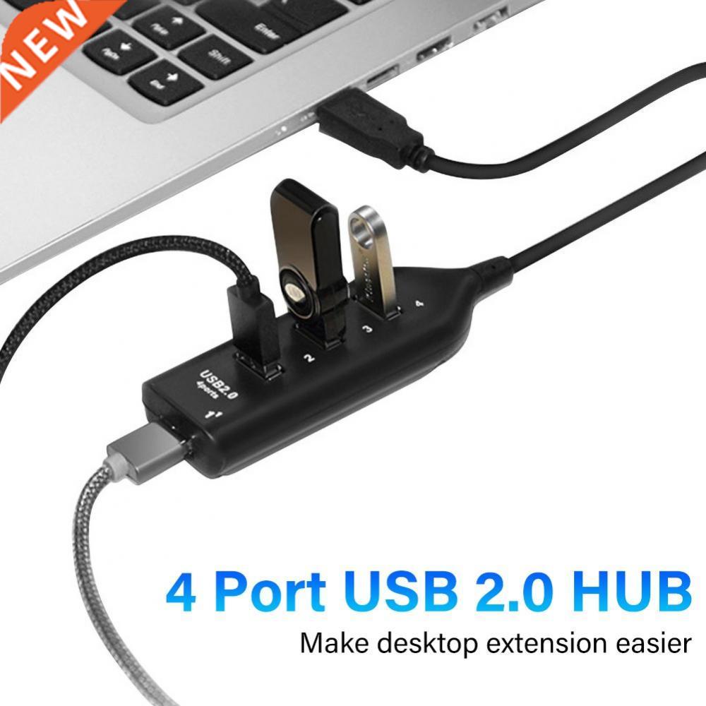 4 Ports High Speed USB 2.0 Hub Extension Splitter Adapter fo