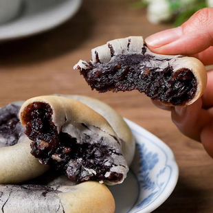 紫米丑饼黑米杂粮网红老式糕点心友善优品绿豆友善绿豆饼芋相莲